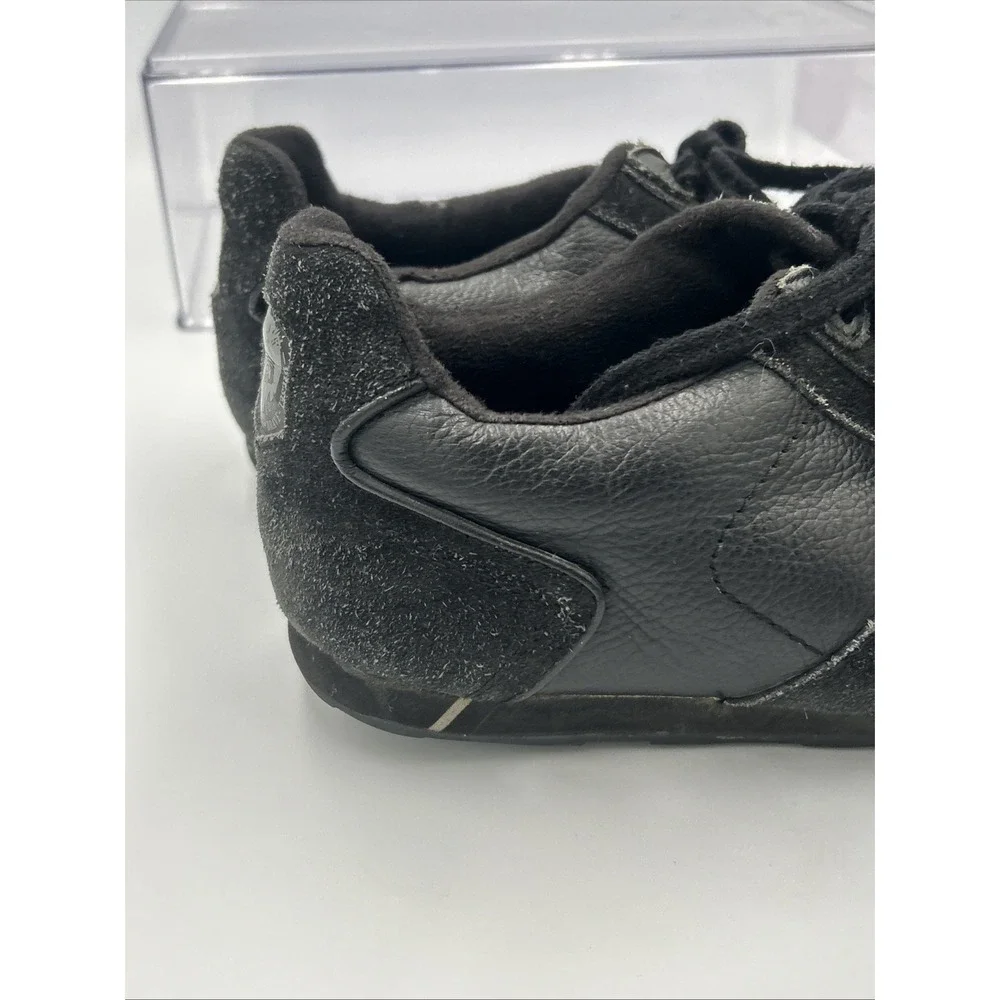 Diesel Loop Black Leather & Suede Sneaker Trainers Lace Up‎ 90's Y2K Mens 10.5